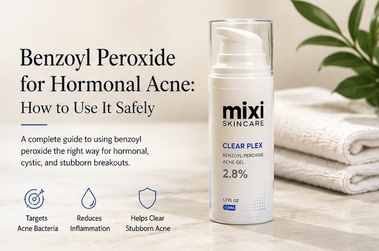 How can benzoyl peroxide to be used for hormonal acne