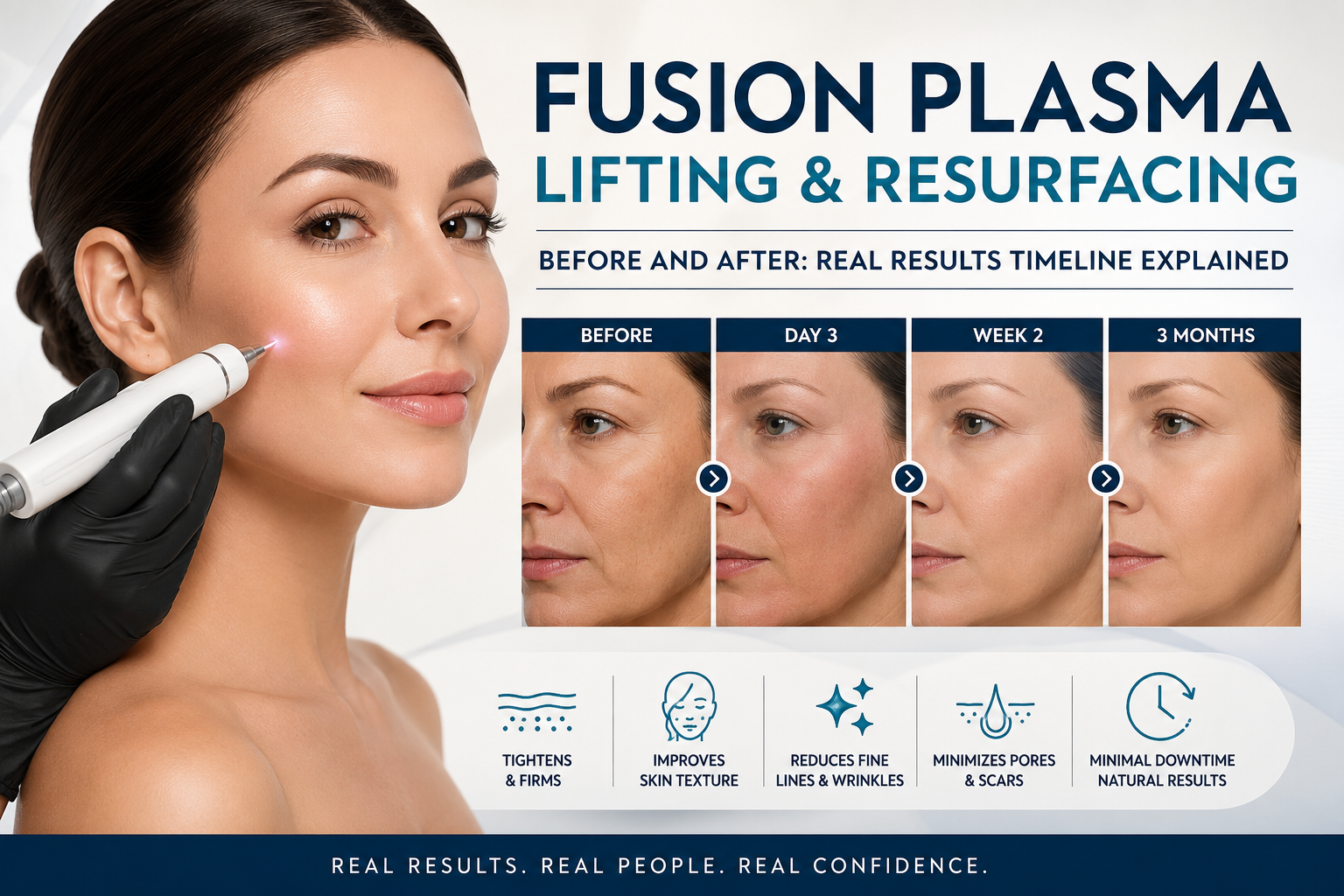 fusion plasma lifting & resurfacing before and after